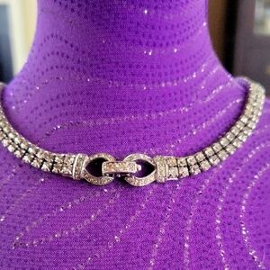 Vintage Rhinestone Choker Necklace